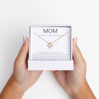 18K Gold PVD Stainless Steel The Star Necklace Mom Gift Set