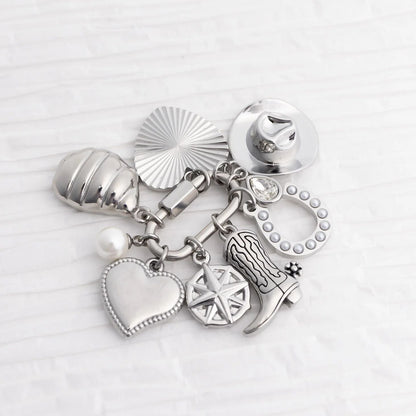 18K Gold PVD Stainless Steel Coastal Cowboy Charm Set