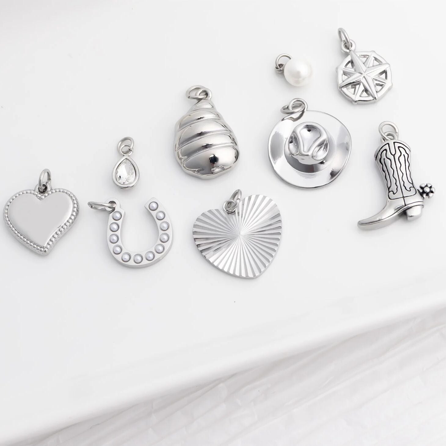 18K Gold PVD Stainless Steel Coastal Cowboy Charm Set