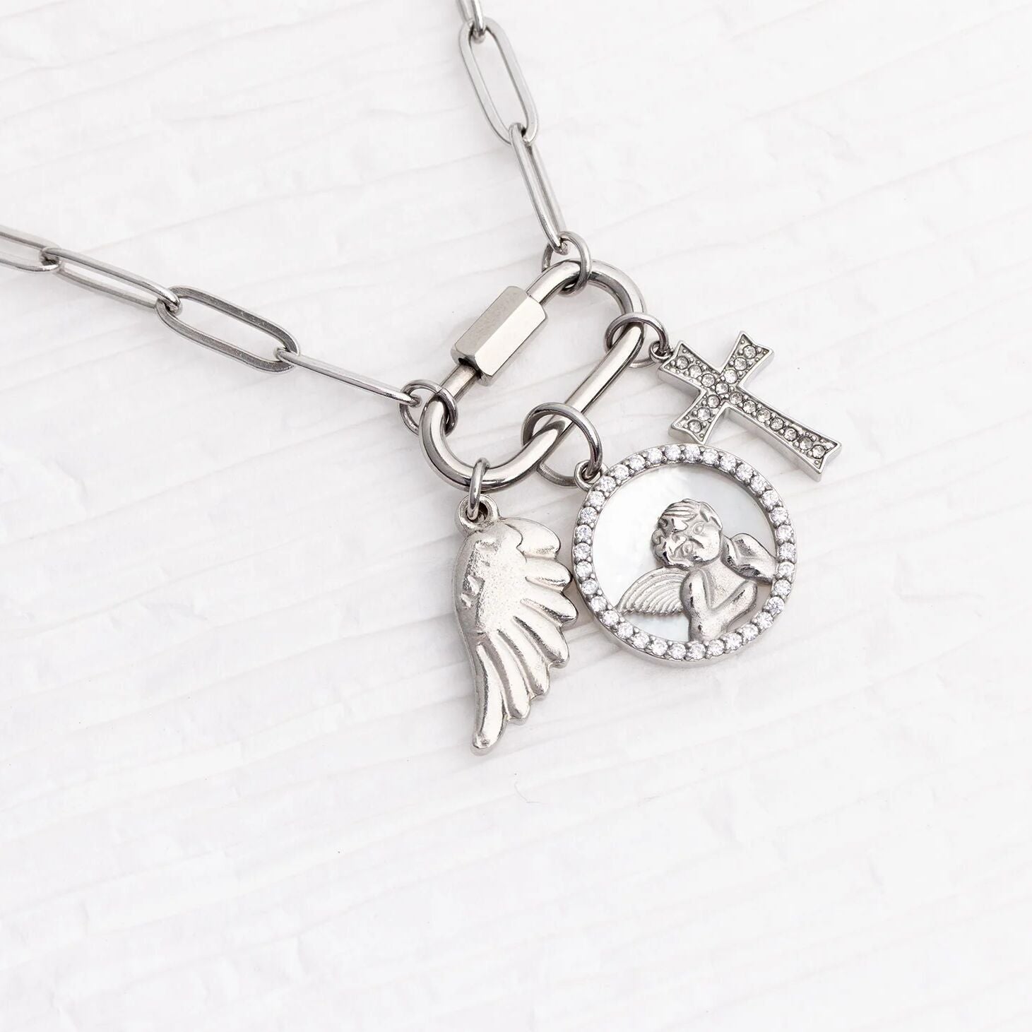 18K Gold PVD Stainless Steel Blessings Charm Set