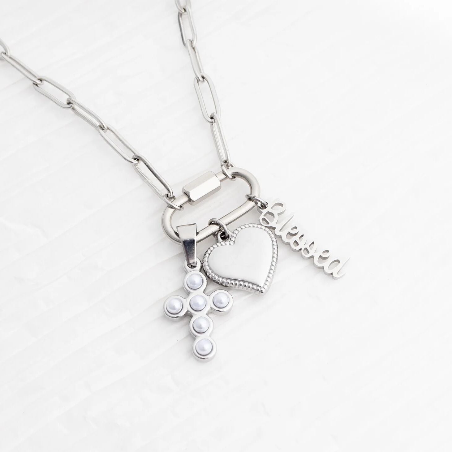 18K Gold PVD Stainless Steel Blessings Charm Set