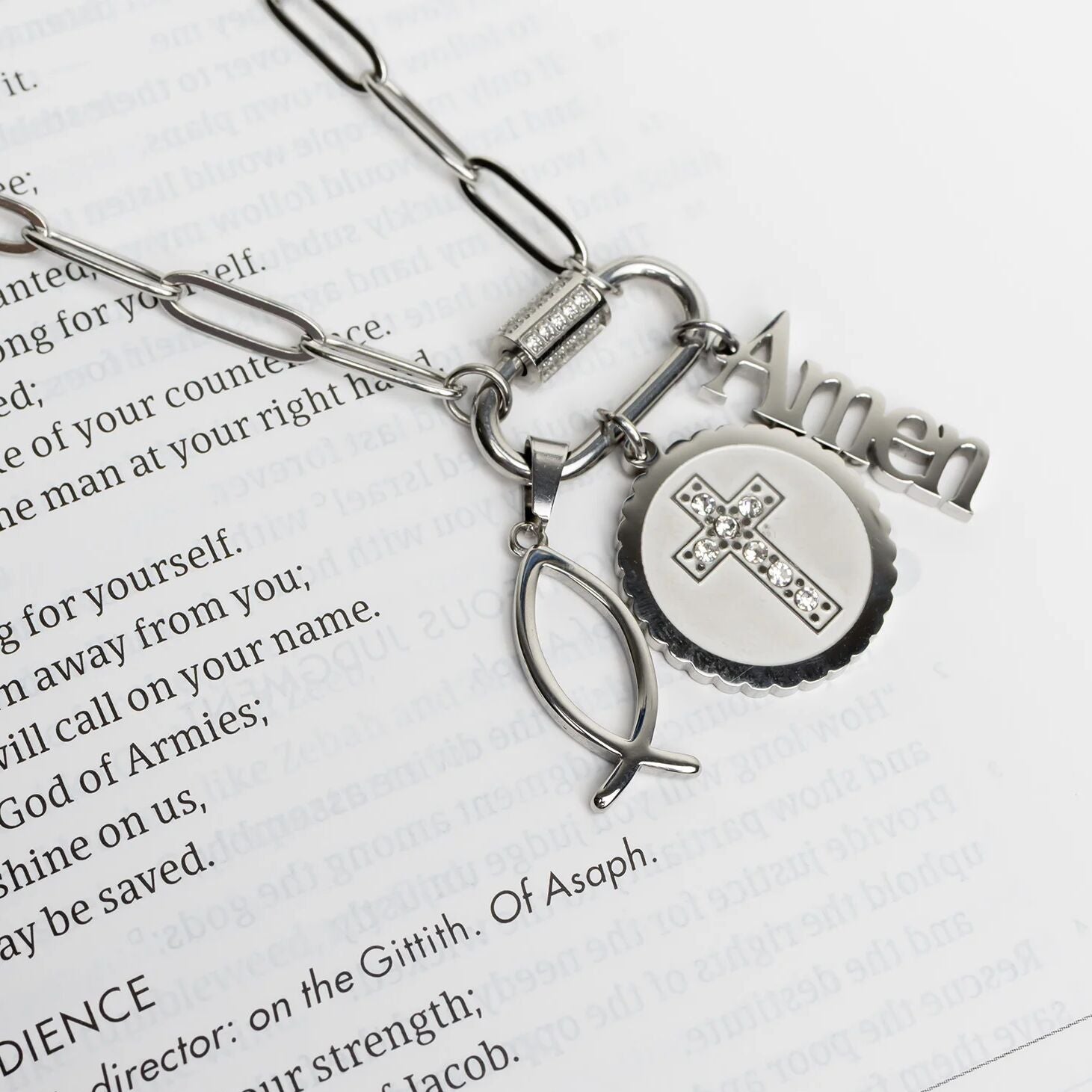 18K Gold PVD Stainless Steel Blessings Charm Set