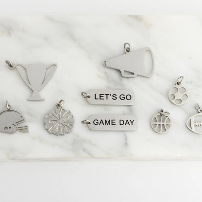 18K Gold PVD Stainless Steel Game Day Charm Set