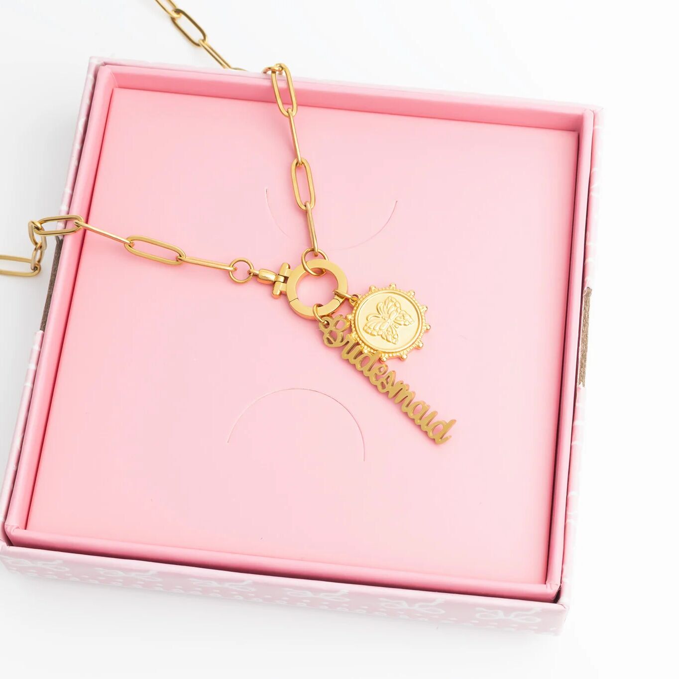 18K Gold PVD Stainless Steel Bridal Party Charm Set