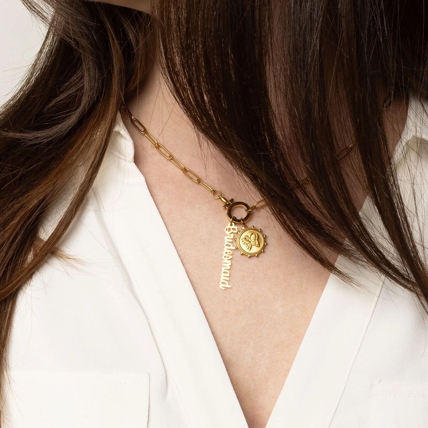 18K Gold PVD Stainless Steel Bridal Party Charm Set