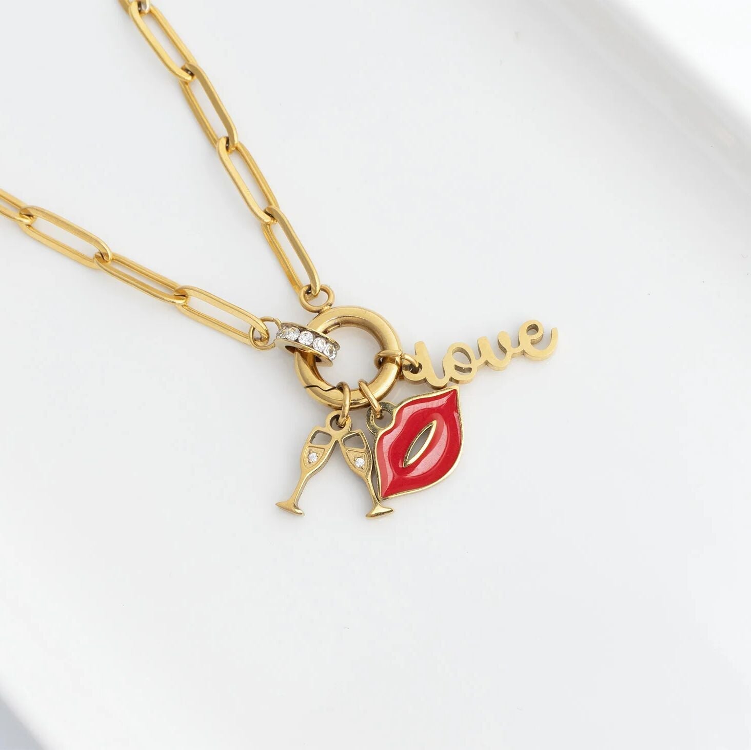 18K Gold PVD Bridal Party Charm Set