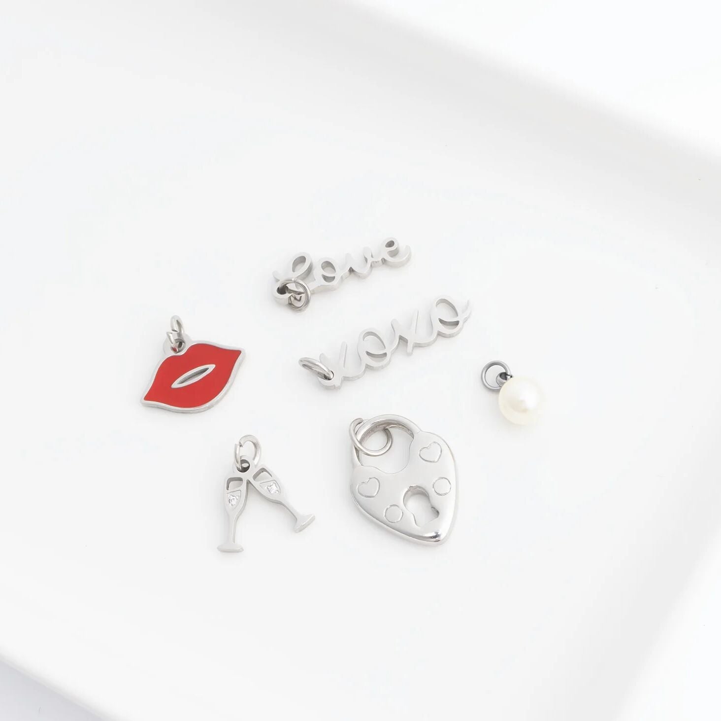 18K Gold PVD Bridal Party Charm Set