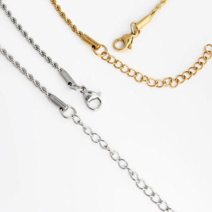 18K Gold PVD Stainless Steel Rope Chain Bracelet/Anklet