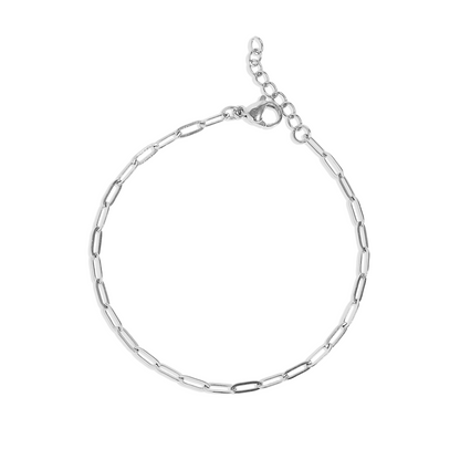 18K Gold PVD Stainless Steel Paperclip Chain Bracelet