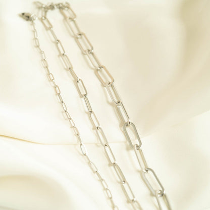 18K Gold PVD Stainless Steel Paperclip Chain Bracelet
