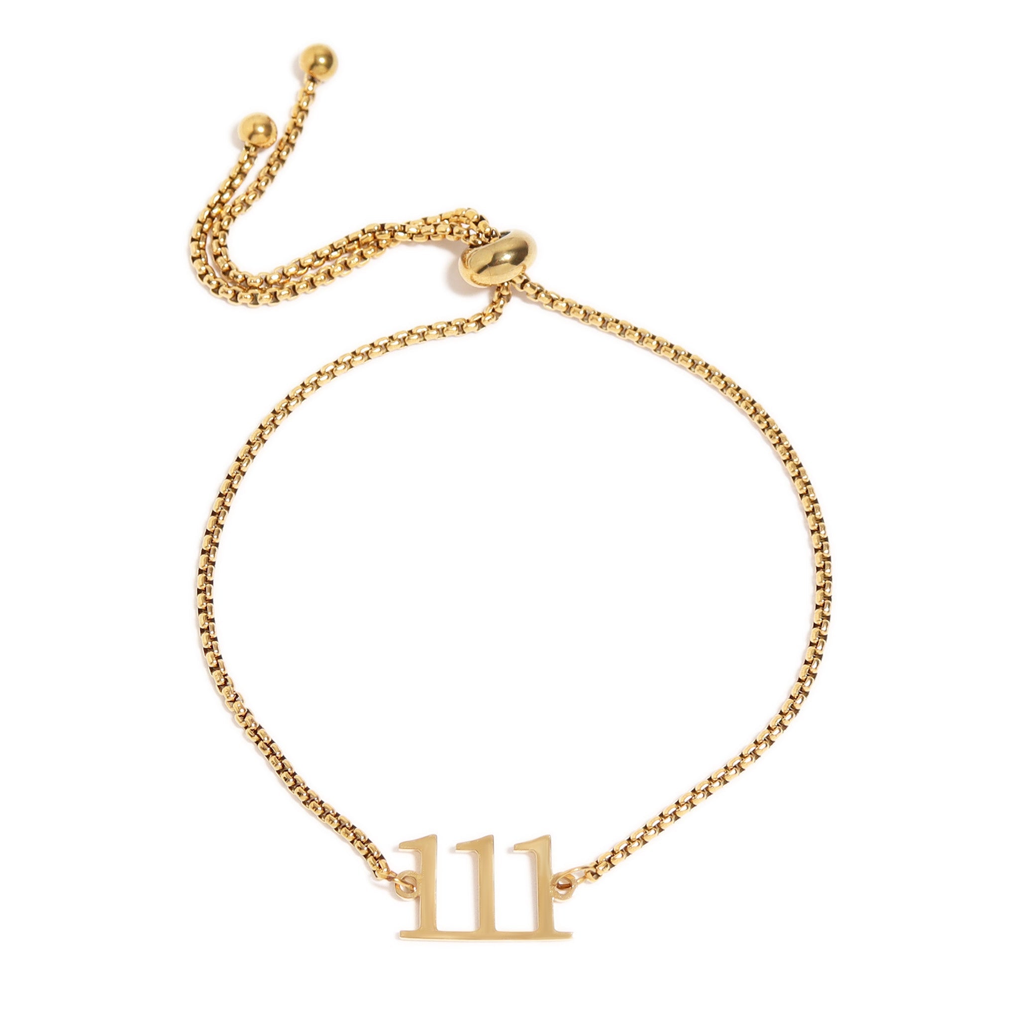 27 PC 18K Gold Stainless Steel Angel Number Bracelet Set