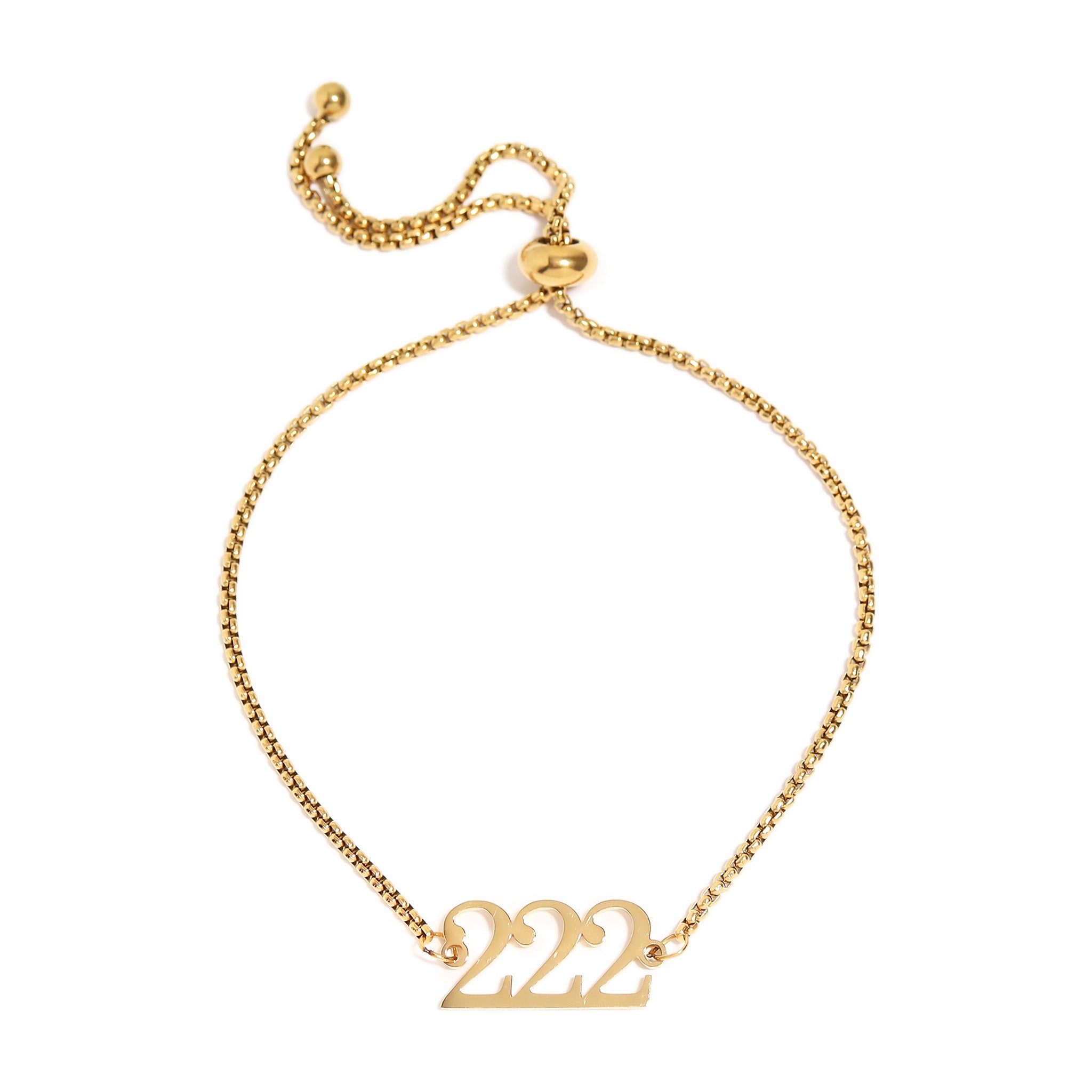 27 PC 18K Gold Stainless Steel Angel Number Bracelet Set
