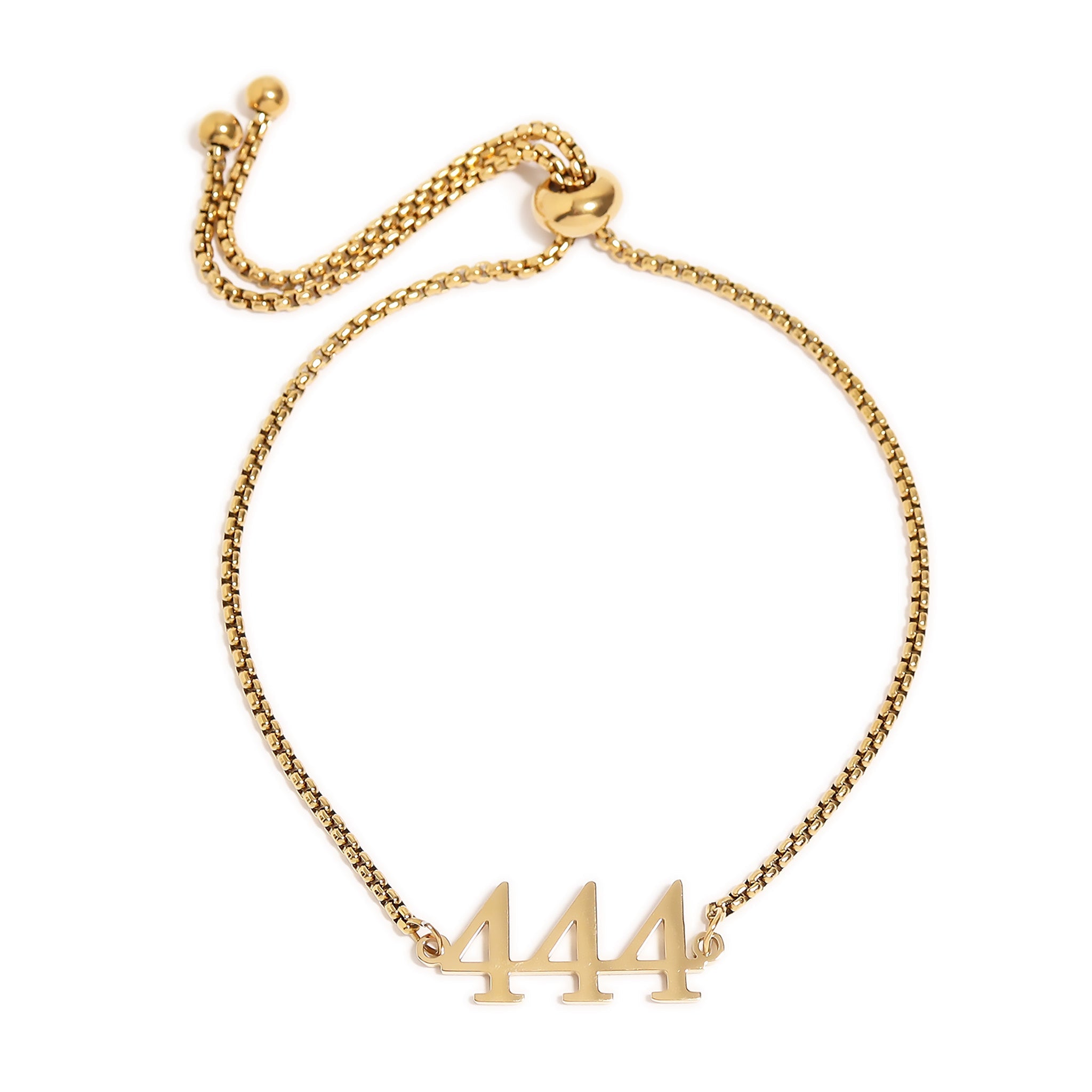 18K Gold PVD Stainless Steel Angel Number Bracelet