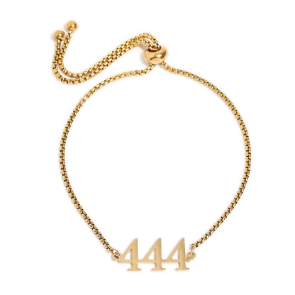 18K Gold PVD Stainless Steel Angel Number Bracelet