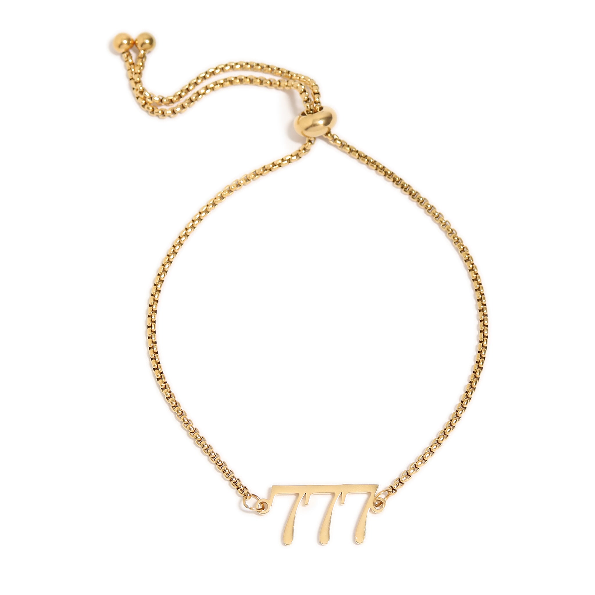27 PC 18K Gold Stainless Steel Angel Number Bracelet Set