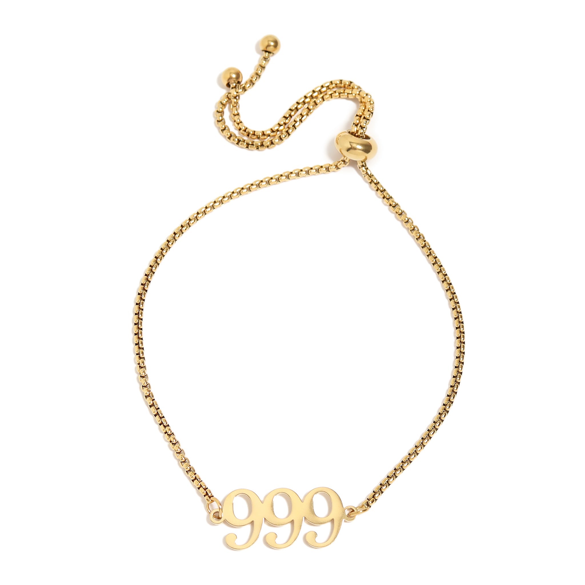 27 PC 18K Gold Stainless Steel Angel Number Bracelet Set