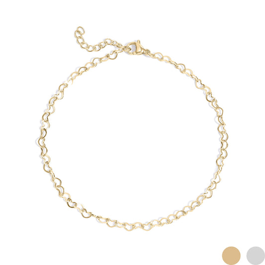 Intertwined Hearts Anklet