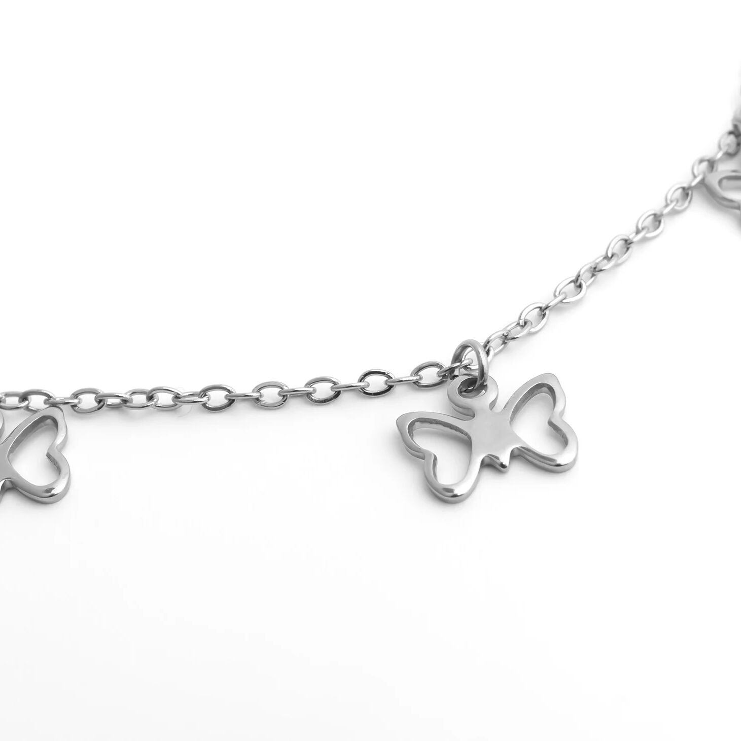 18K Gold PVD Stainless Steel Butterfly Anklet