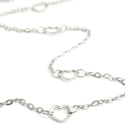18K Gold PVD Stainless Station Hearts Anklet