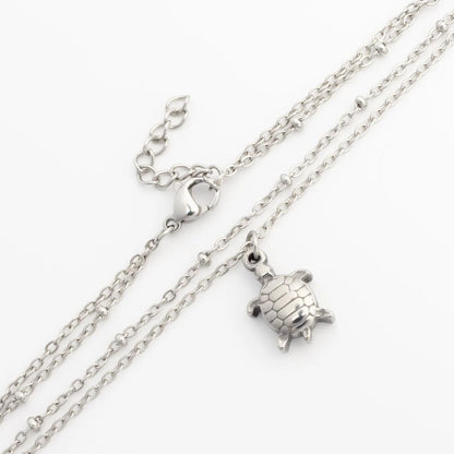 18K Gold PVD Stainless Steel Sea Turtle Charm Anklet