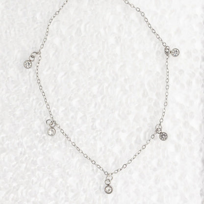 18K Gold PVD Stainless Steel Stone Anklet