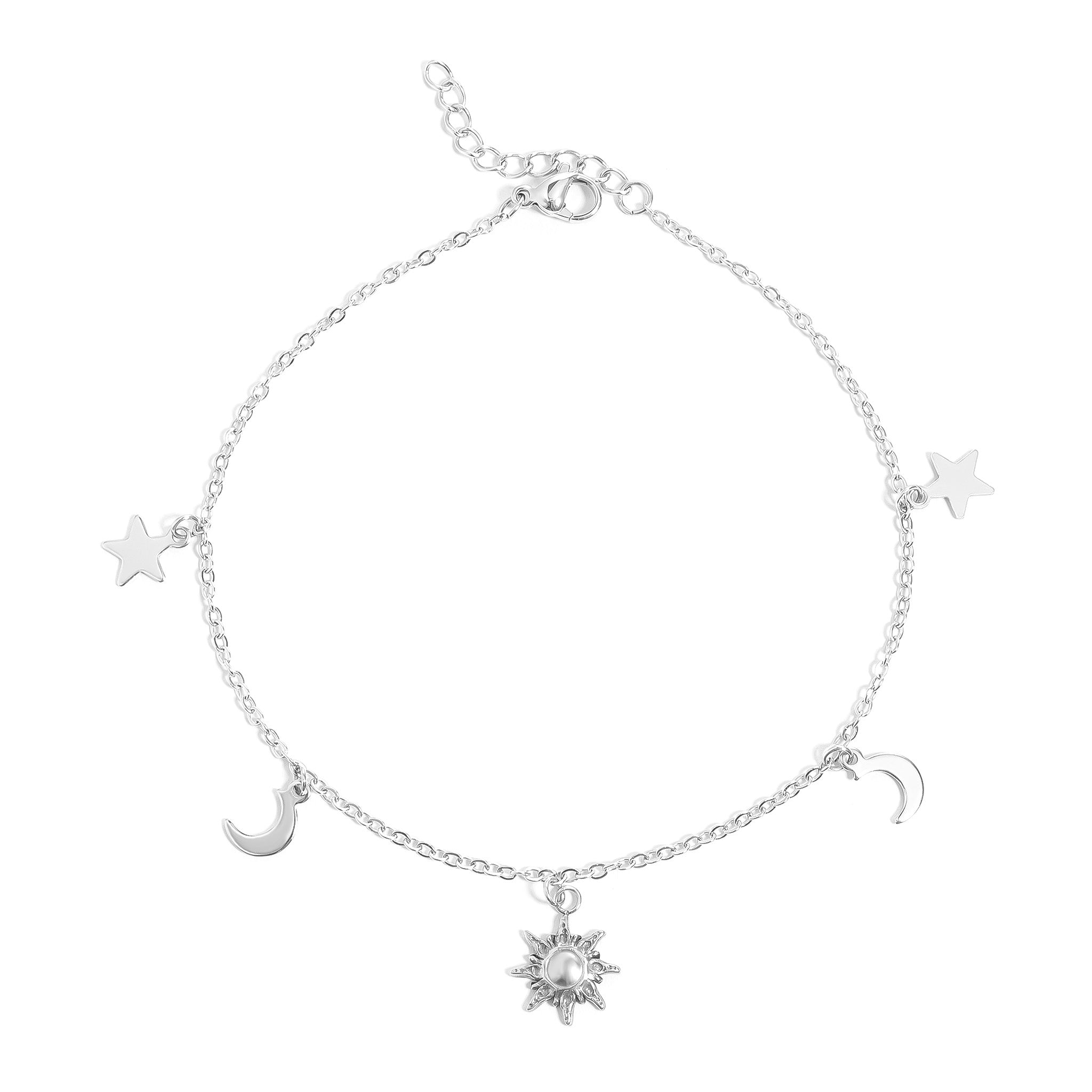Moon and Star Charms Anklet