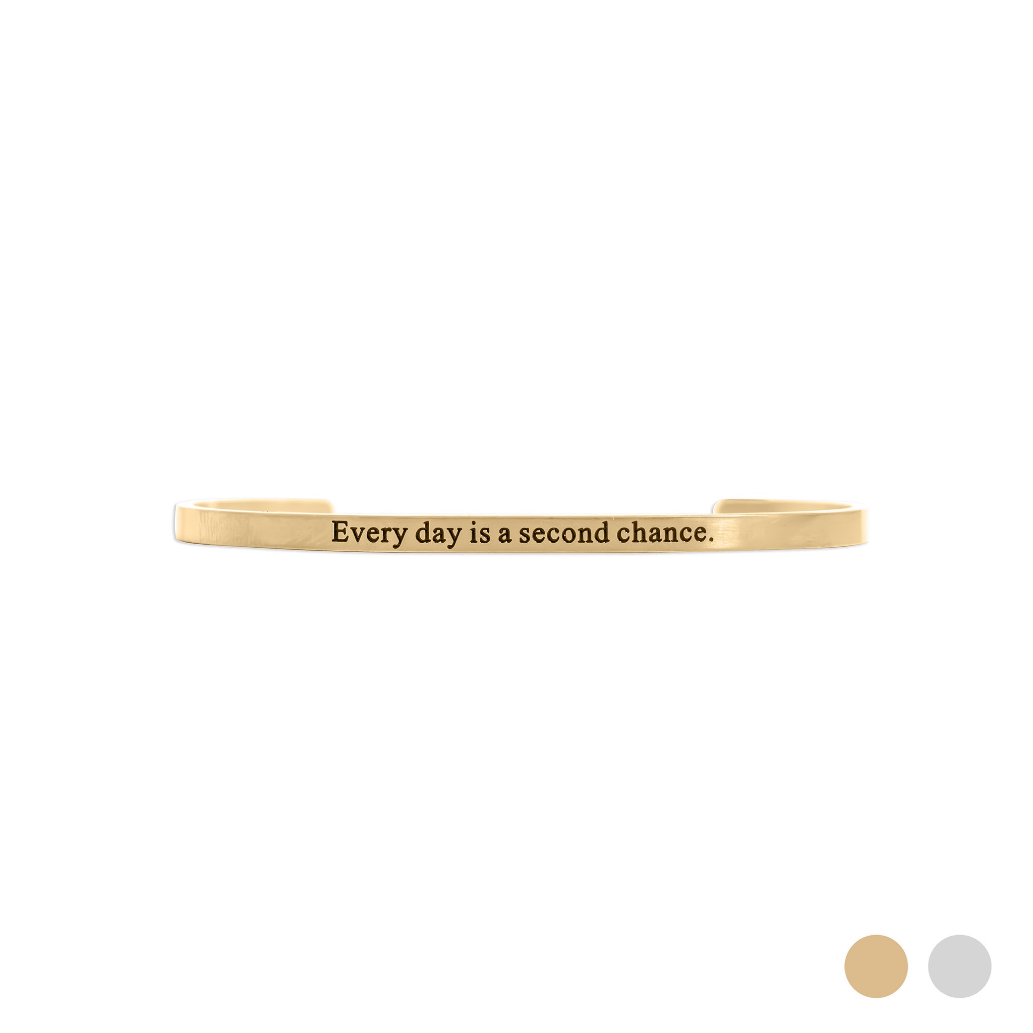 18K Gold PVD Stainless Steel Every day is Engraved Bracelet