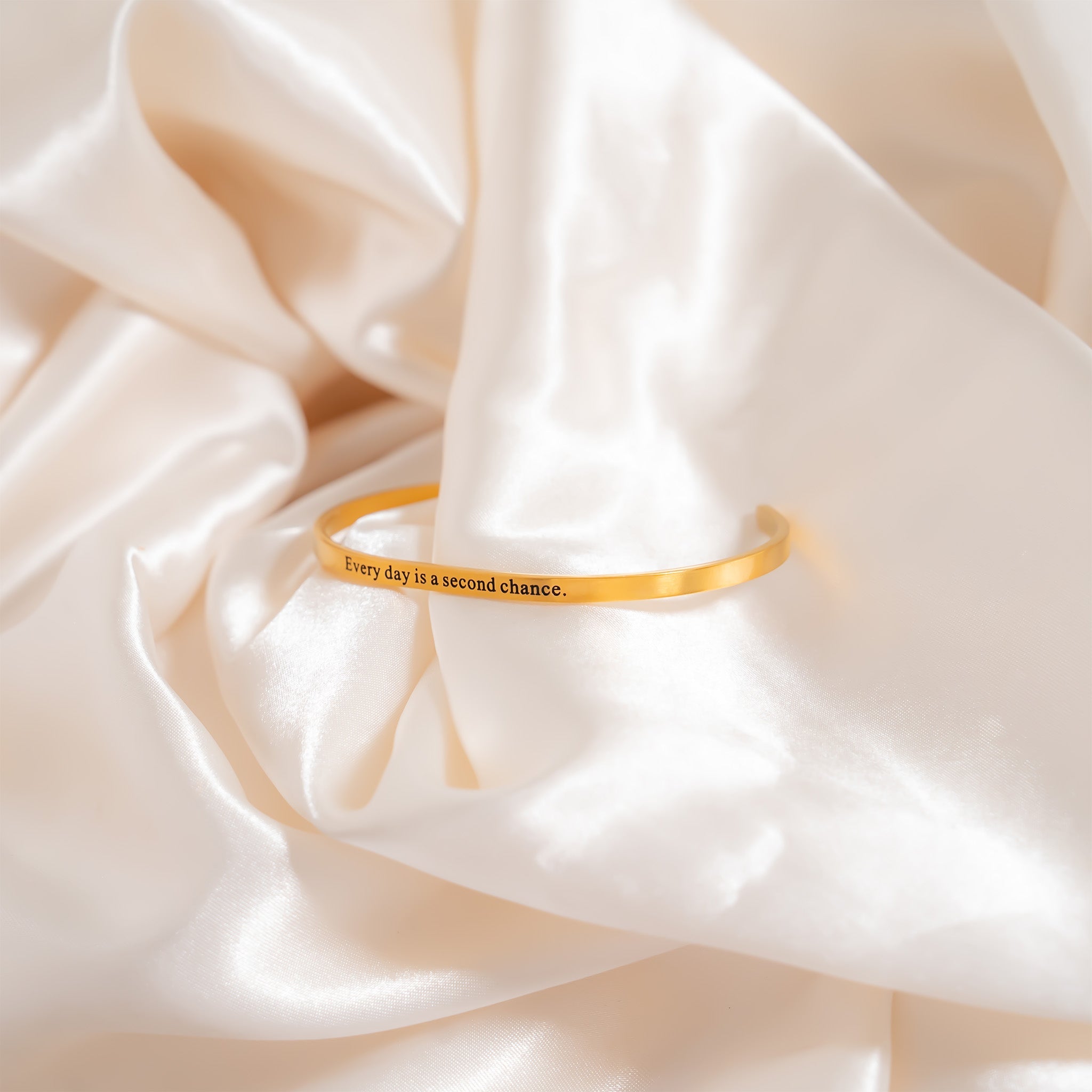 18K Gold PVD Stainless Steel Every day is Engraved Bracelet