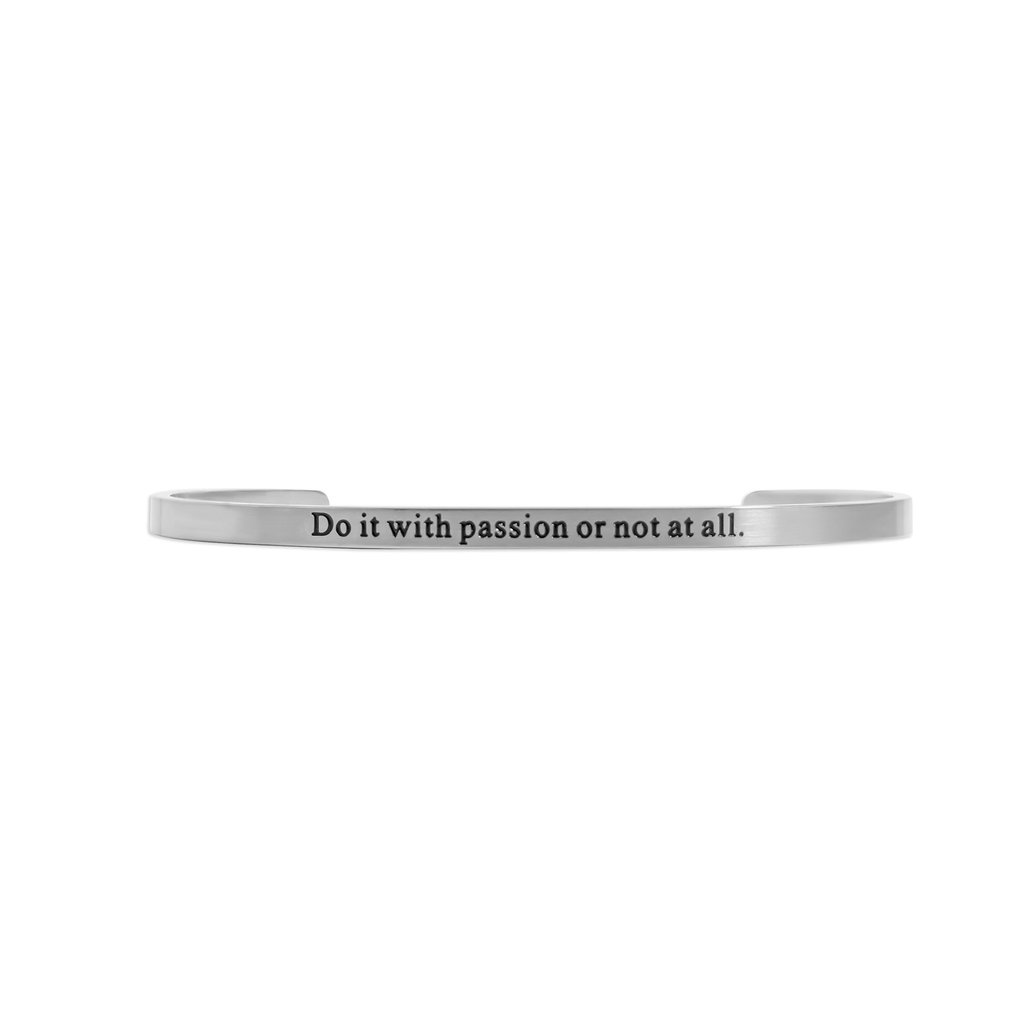 18K Gold PVD Do it with passion Engraved Bracelet