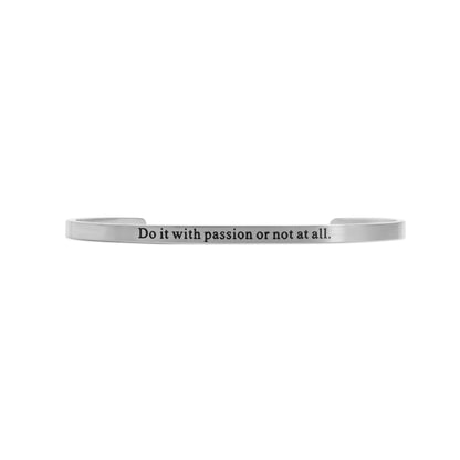 18K Gold PVD Do it with passion Engraved Bracelet