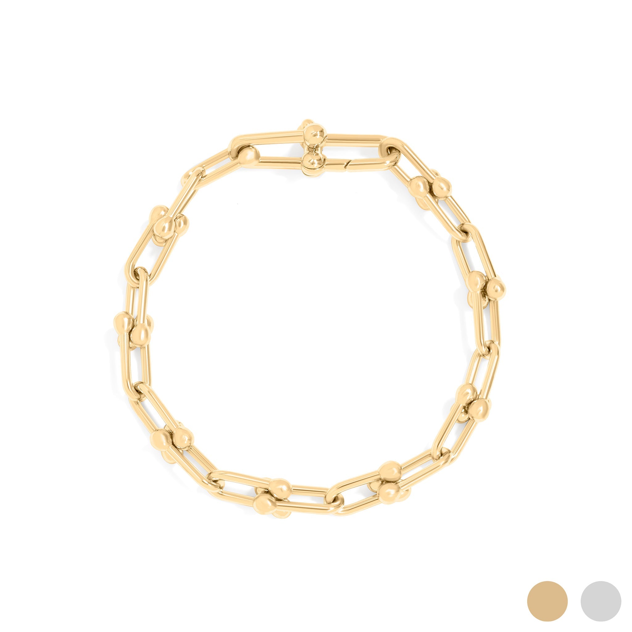 18K Gold PVD Stainless Steel Hardware Bracelet