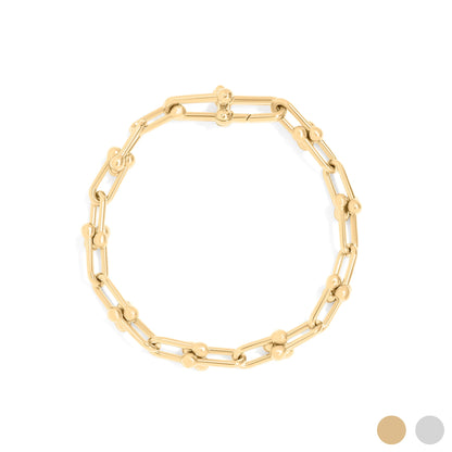 18K Gold PVD Stainless Steel Hardware Bracelet