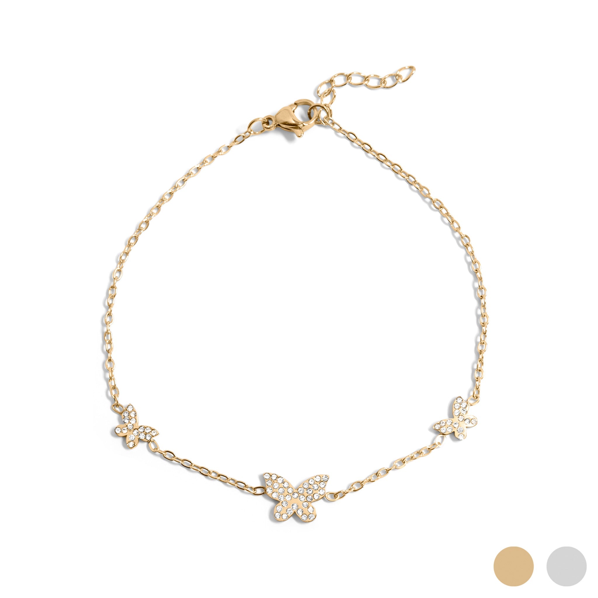 18K Gold PVD Stainless Steel Butterfly Bracelet