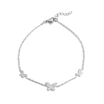 18K Gold PVD Stainless Steel Butterfly Bracelet