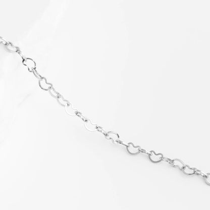 18K Gold PVD Stainless Steel Intertwined Hearts Anklet