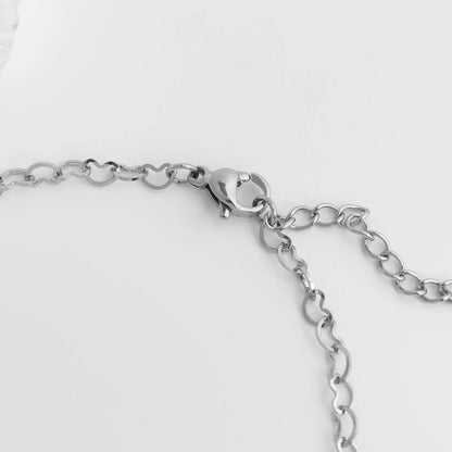 18K Gold PVD Stainless Steel Intertwined Hearts Anklet