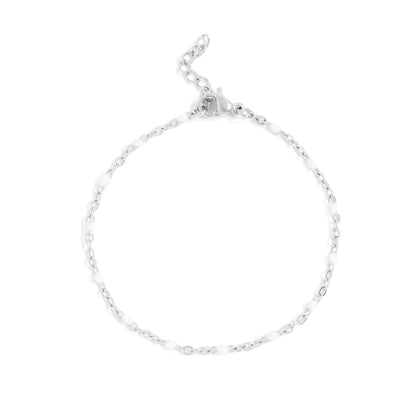 18K Gold PVD Stainless Steel White Confetti Bracelet