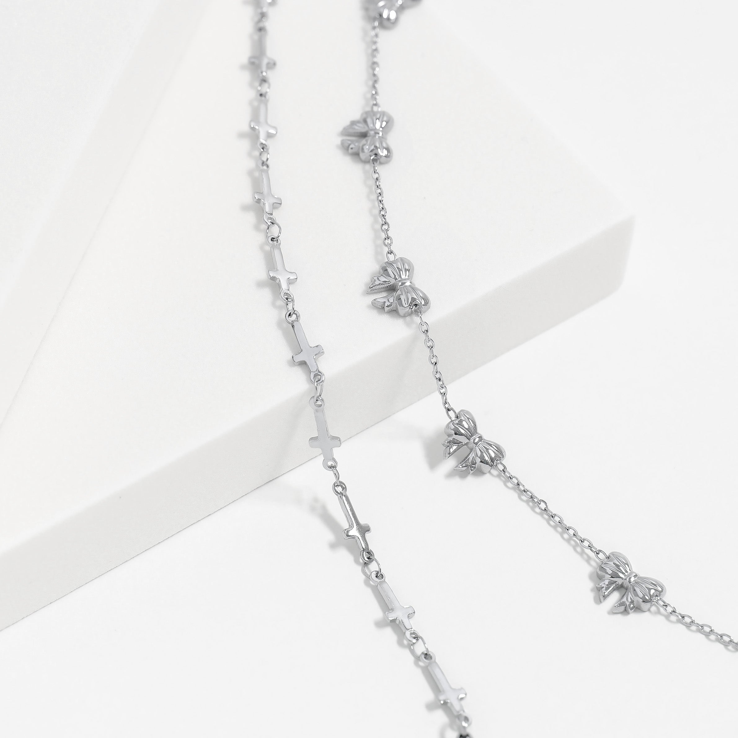 18K Gold PVD Stainless Steel Cross Chain - By The Foot
