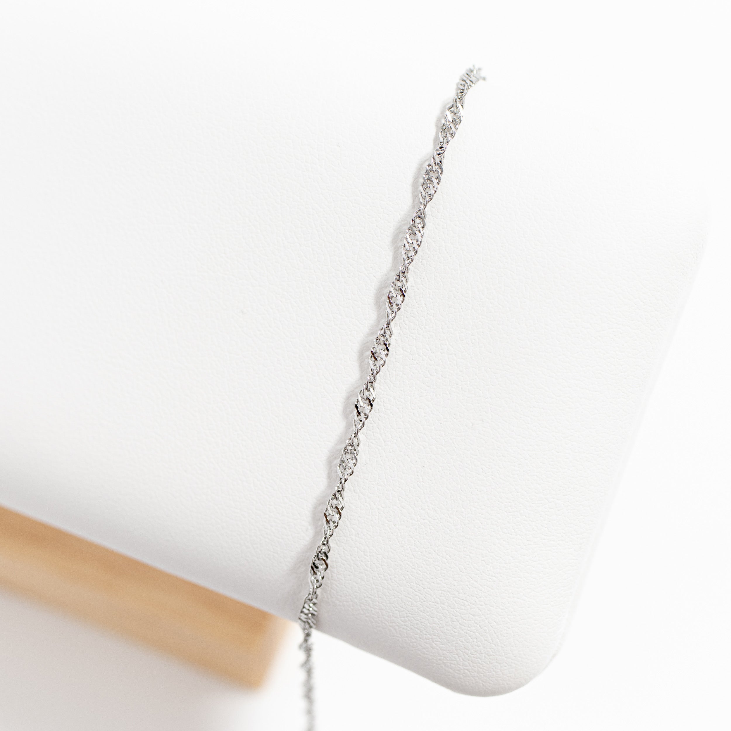 18K Gold PVD Stainless Steel Singapore Chain Bracelet
