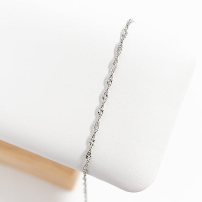 18K Gold PVD Stainless Steel Singapore Chain Bracelet