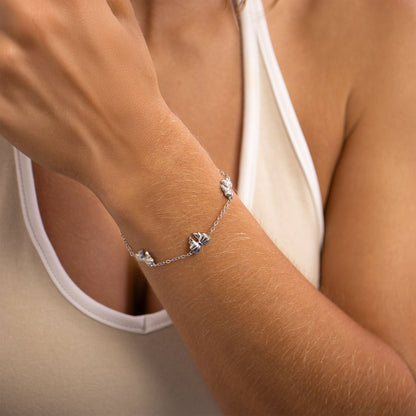 18K Gold PVD Stainless Steel Bow Station Bracelet
