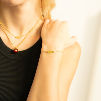 18K Gold PVD Stainless Steel Blank Bracelet