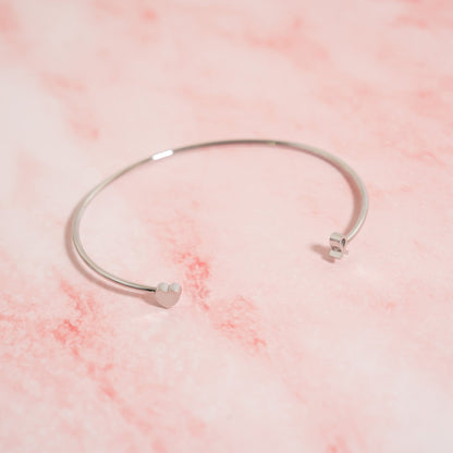 18K Gold PVD Stainless Steel Cancer Ribbon Adjustable Cuff Bracelet