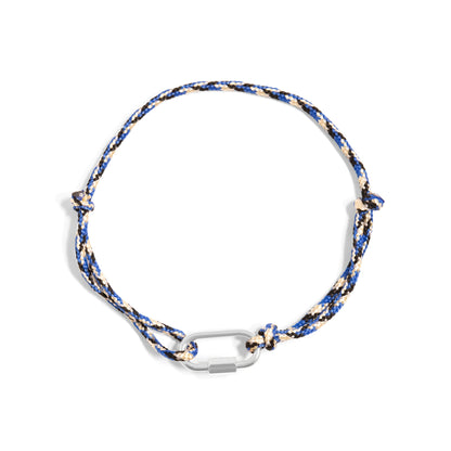 18K Gold PVD Stainless Steel Navy Rope Carabiner Bracelet