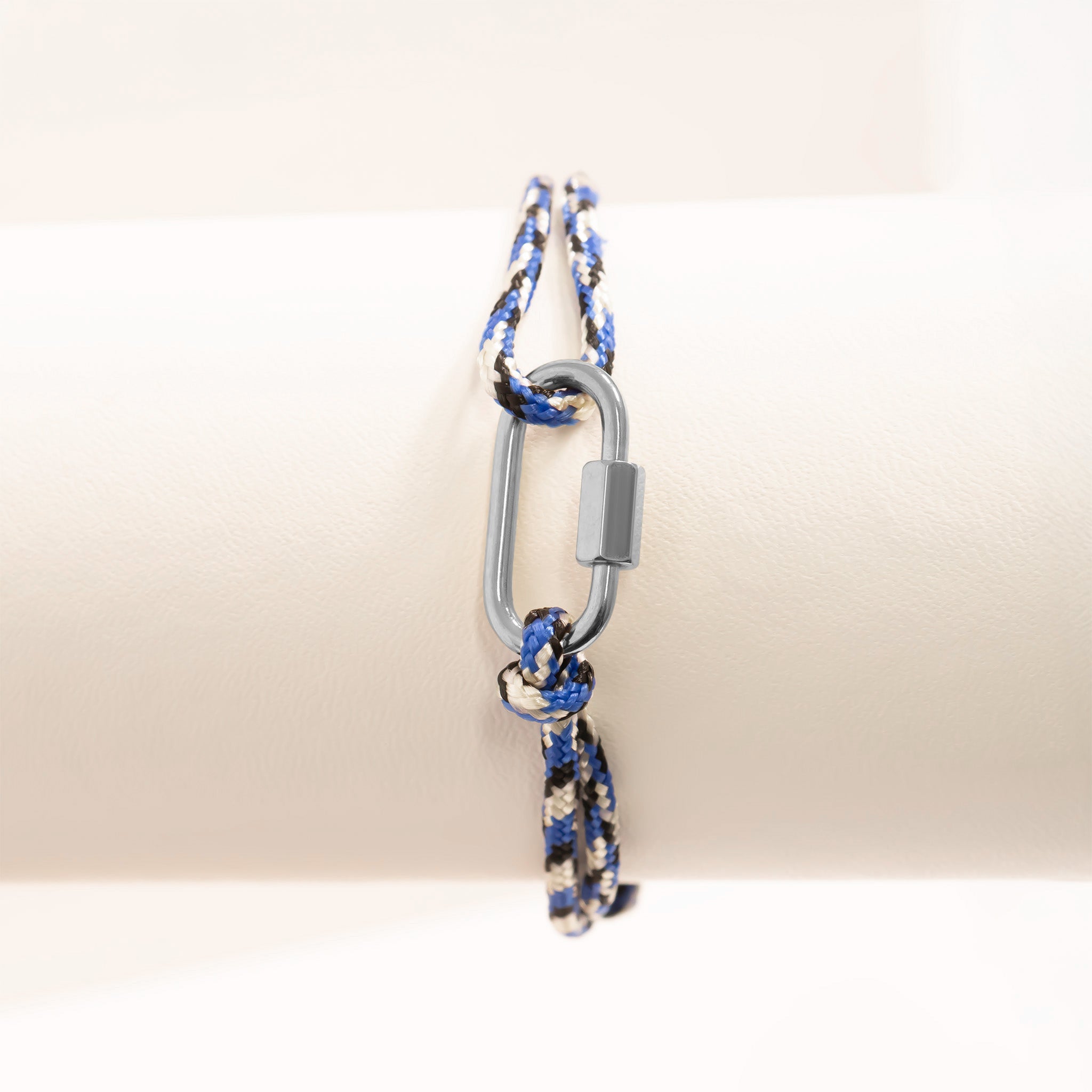 18K Gold PVD Stainless Steel Navy Rope Carabiner Bracelet