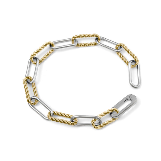 Mixed Metal Twist Chain Bracelet