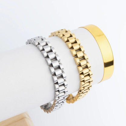 18K Gold Stainless Steel Watch Band Bracelet