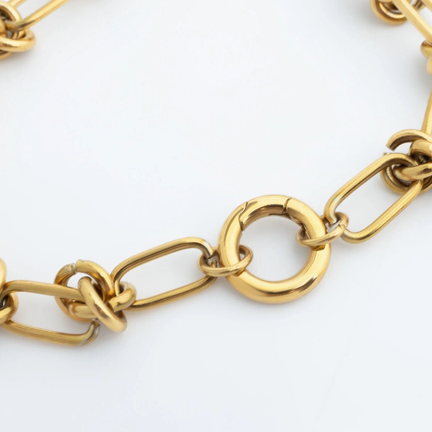 18K Gold PVD Stainless Steel Knotted Chain Bracelet