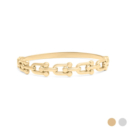 18K Gold PVD Stainless Steel Hardware Bangle Bracelet