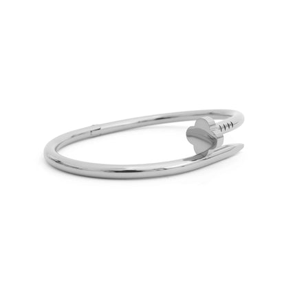 18K Gold PVD Stainless Steel Floral Nail Bangle Bracelet